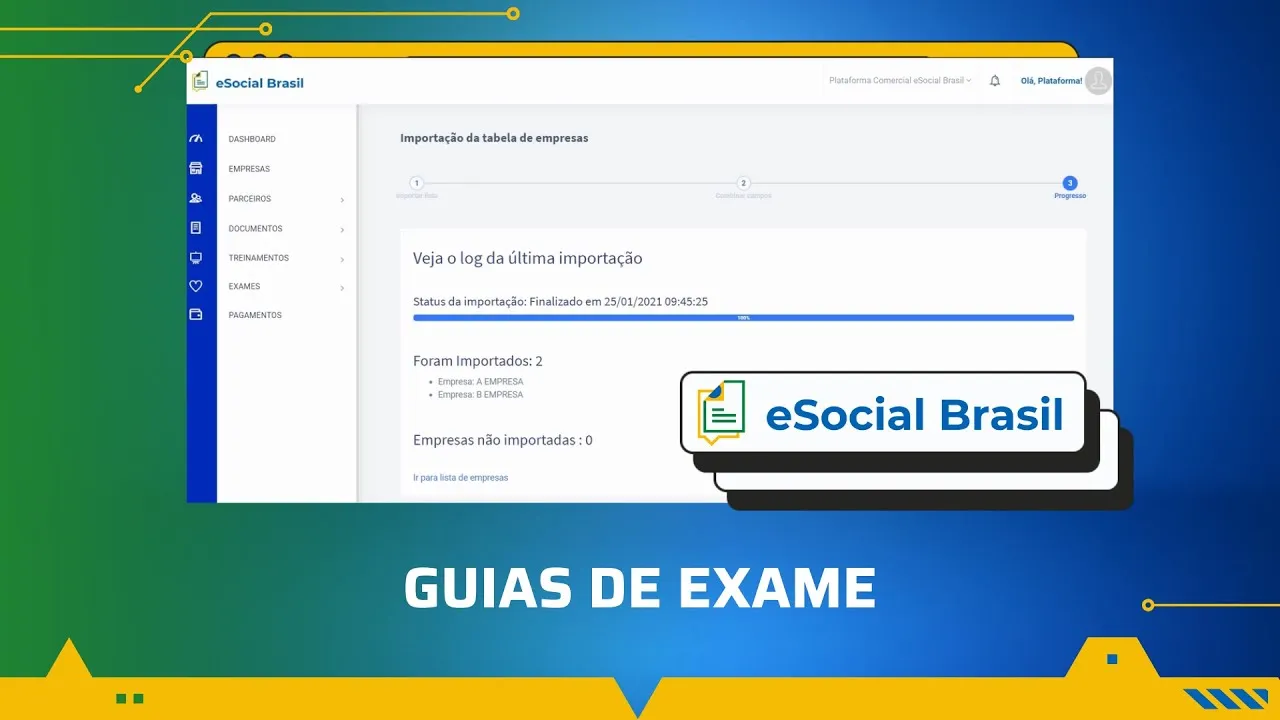 Importar planilha de empresas no eSocial Brasil
