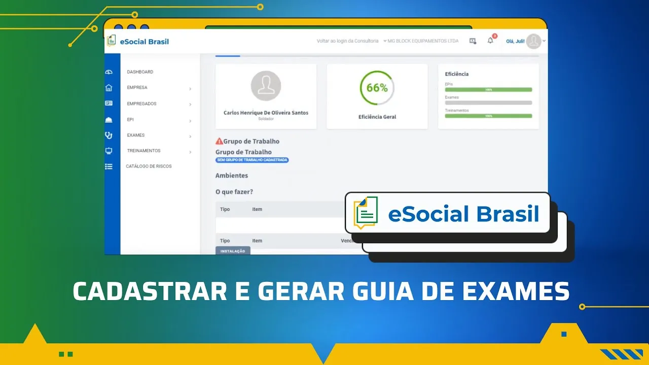 Cadastrar e gerar guias de exames no Esocial Brasil