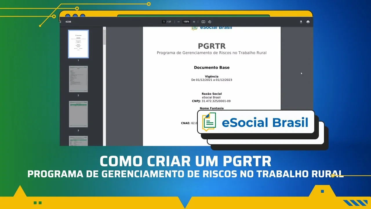 Como criar um PGRTR no eSocial Brasil